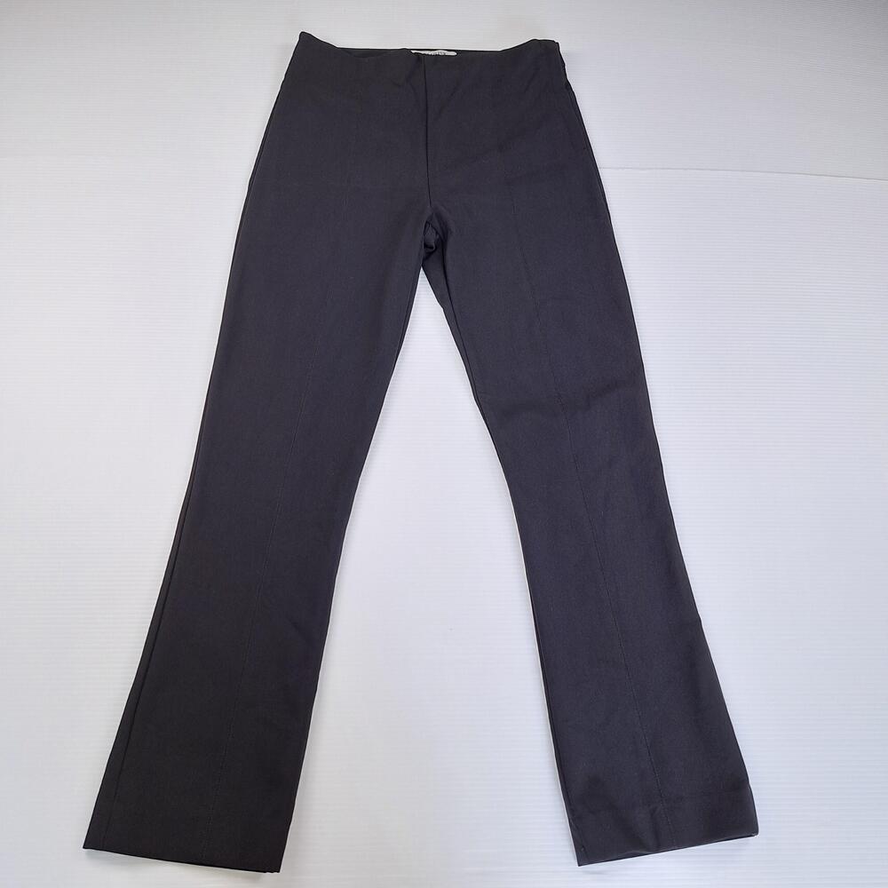 MM.LaFleur Pants Women 10 Black Stretch Twill Straight Dress Career Office